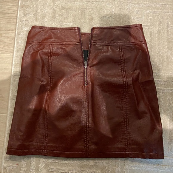 Brown Vegan Leather Skirt from Free People - Picture 2 of 4